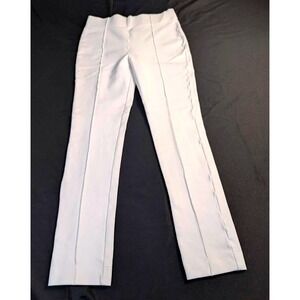 Max & Rina ~ Pants ~ Medium ~ White/Pintuck Seam/High Rise/Ponte Pull On/Stretch